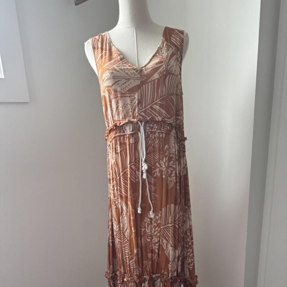 See by Chloe Brown Floral Maxi Dress